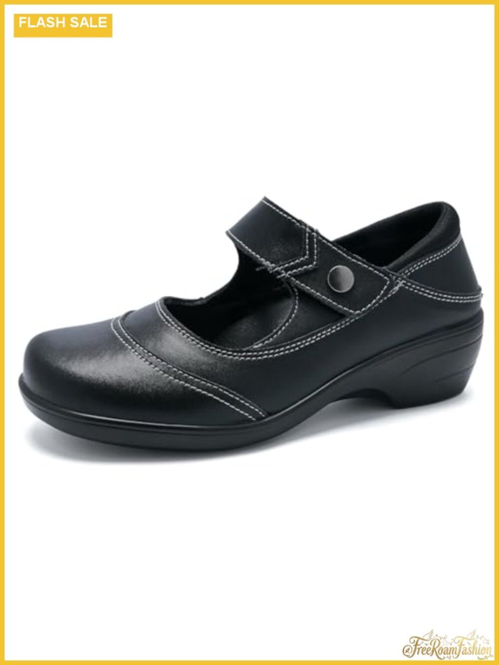 Mary Janes Women Arch Support Round Toe Ankle Strap Memory Foam Comfort Dress